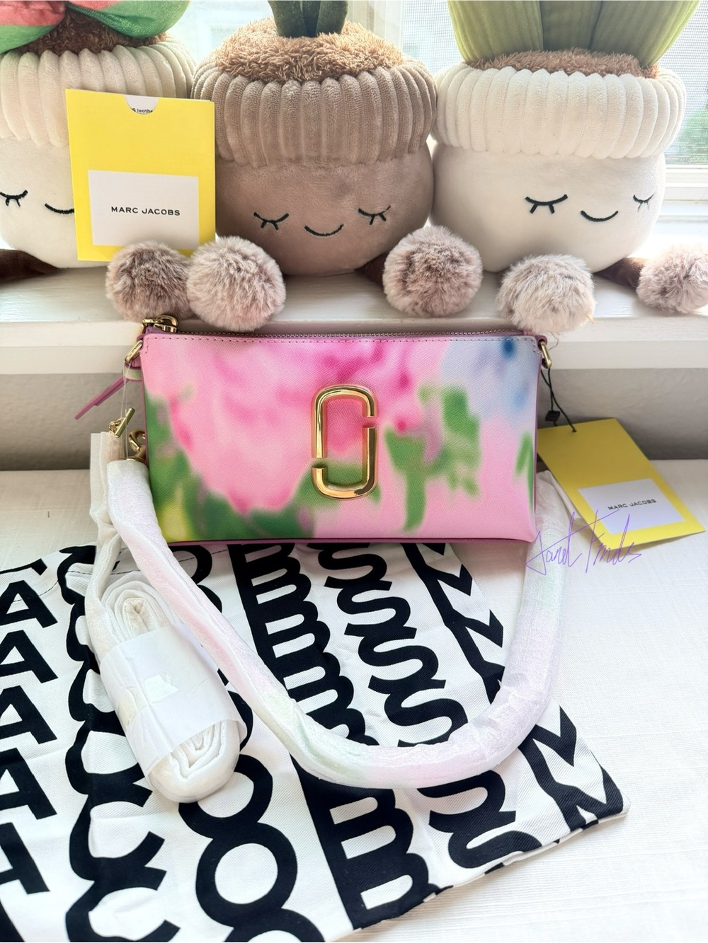 NWT 🌸 Marc Jacobs The Snapshot Pochette Bag in Ribbon Pink Multi